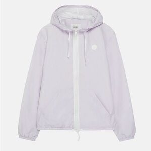 WESC Gender Neutral Light Muted Lilac Hooded The Windbreaker Jacket Sz Large